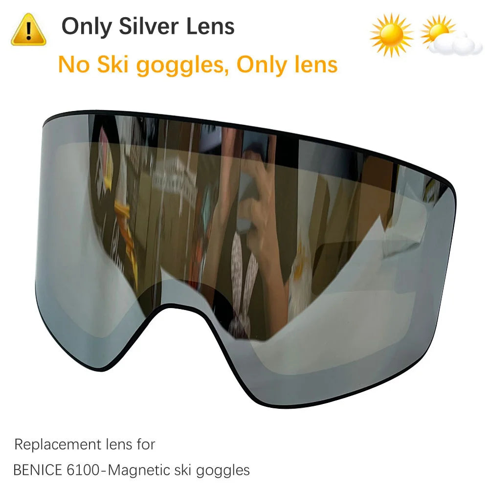 2024 New Double Layer Magnetic Ski Goggles Polarized Lens Skiing Anti-Fog UV400 Snowboard Goggles Men Women Ski Glasses Eyewear