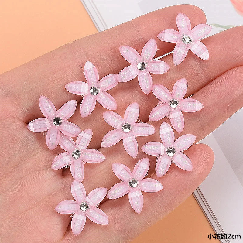 10PCS New Flower Princess Hair Buckle Hairpins Children Headwear Hairgrip Lovely Hair Clips Hair Accessories For Girls