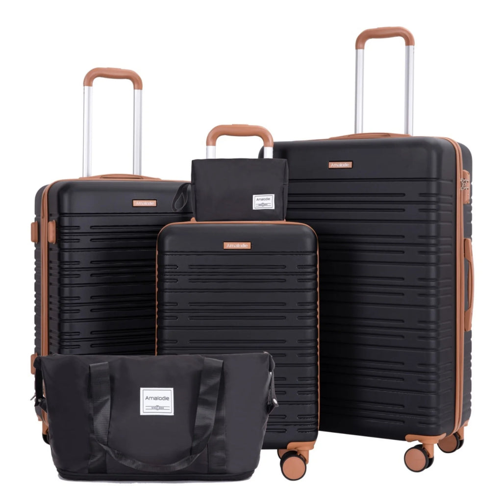 Luggage Sets 5-Piece Suitcases with Double Spinner Wheel,Suitcase Set ABS Hard Case Luggage with TSA Lock