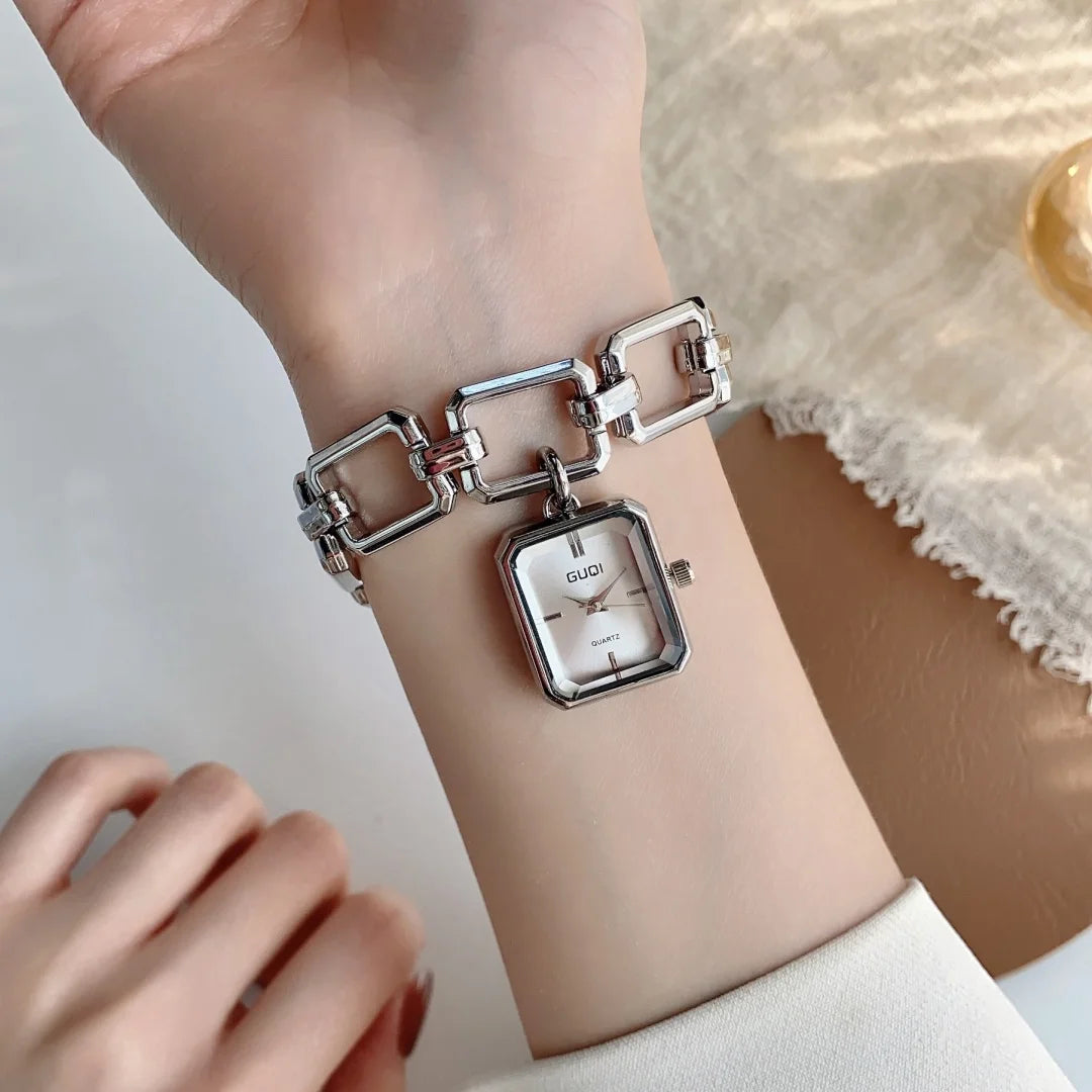 Women Quartz Watch Bracelet Square Dial Quartz Analog Women's Watches Ladies Wristwatch Elegant Female Clock Montre