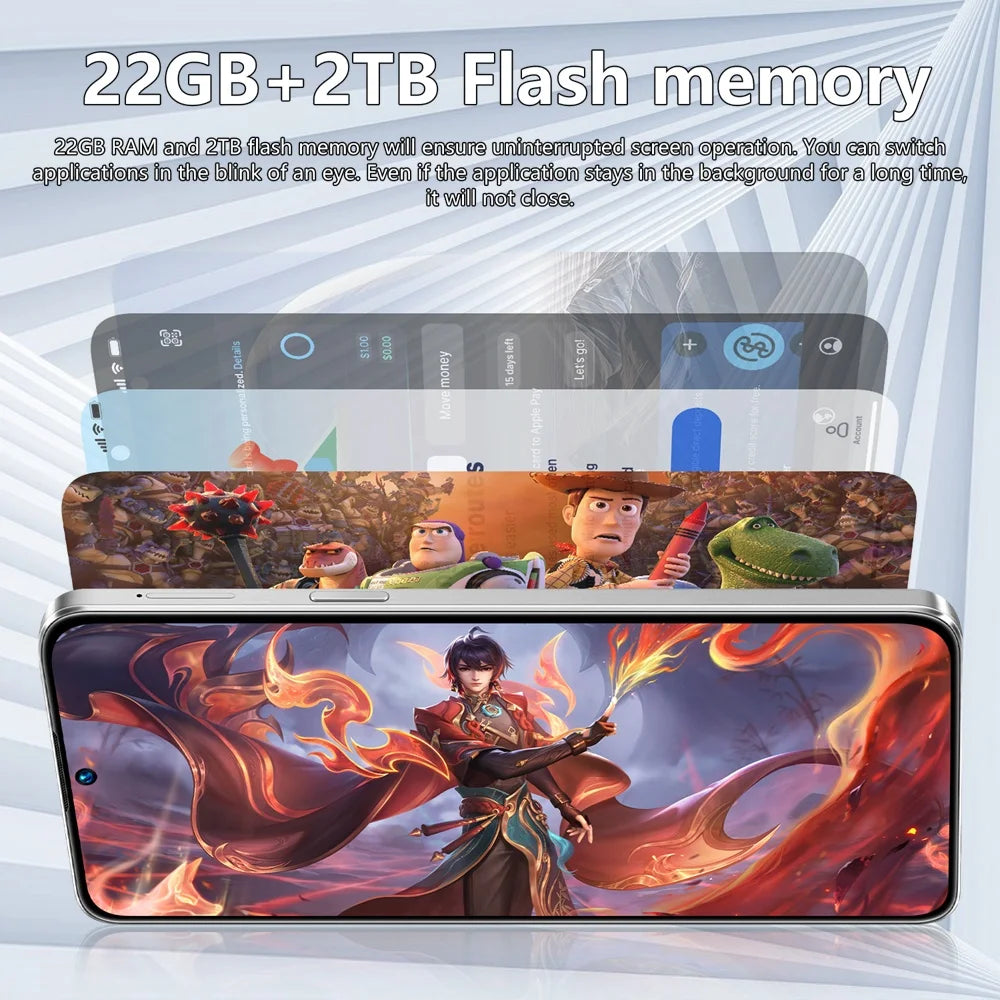 K-Touch S26 Ultra 7.3HD Smartphone Android 15 22G+2TB Mobile Phones 5G Dual SIM Cell Phone 7800mAh Unlocked 16+48MP Global Version Cellphones