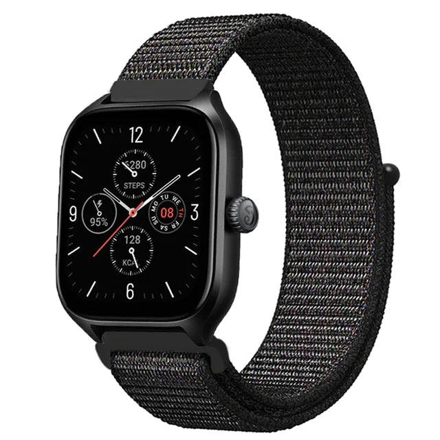 20mm 22mm Nylon Loop Strap for Amazfit GTR 47mm/GTR4 3 Pro/GTS 4 mini/3 Bracelet for Amazfit Balance 3 2/bip 5 6 Max/Stratos 2 3
