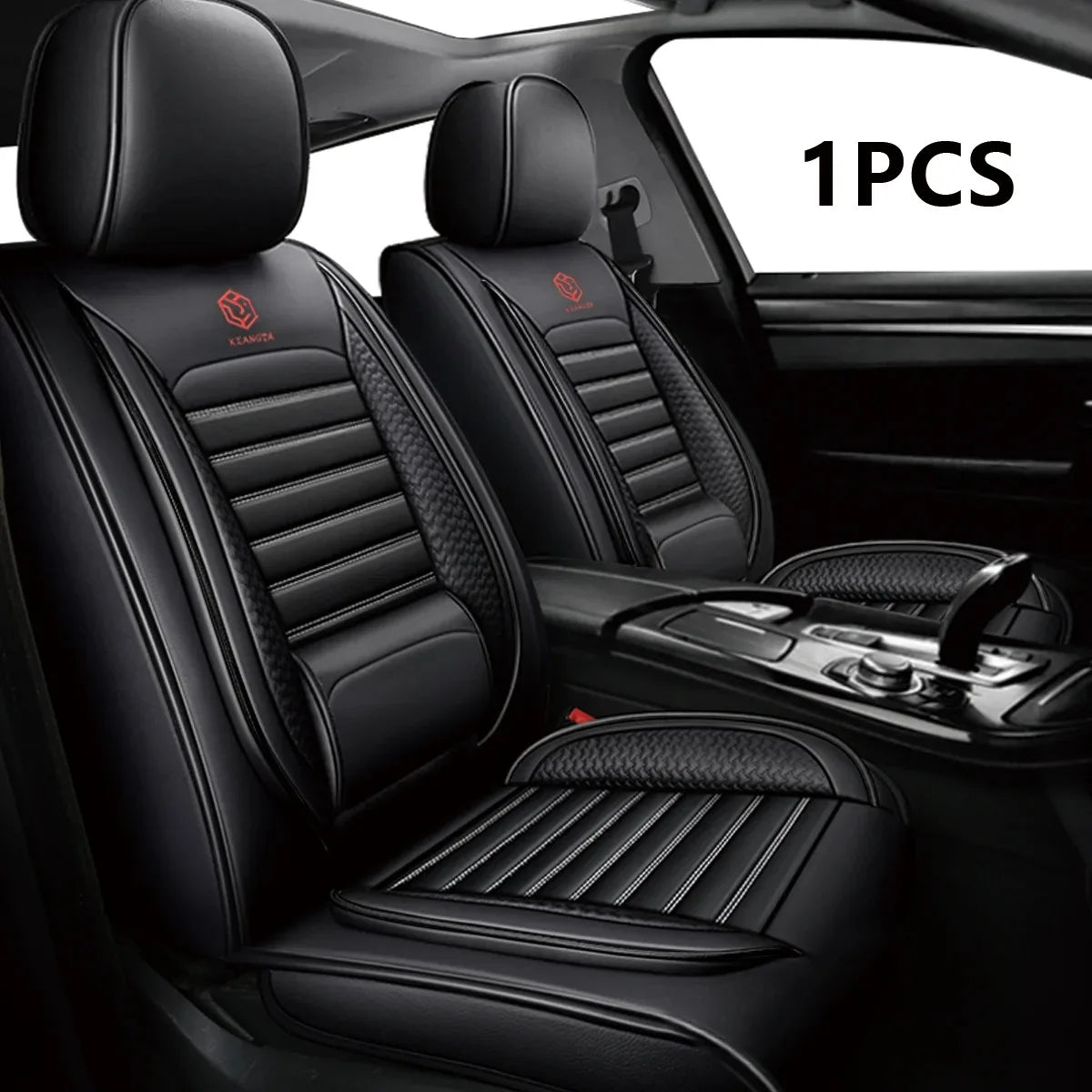 Universal Leather Car Seat Covers for SUVs  Sedans Trucks Breathable Elegant Easy-Clean Comfortable Fit Airbag Port Waterproof