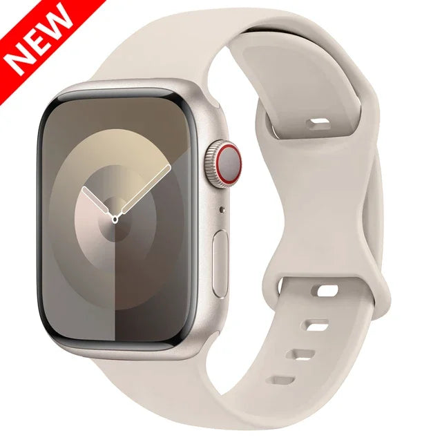Strap for apple watch band 40mm 44mm 45mm 49mm 41mm 46mm 42mm silicone correas bracelet iwatch series 3 5 6 7 8 9 ultra 2 se 10