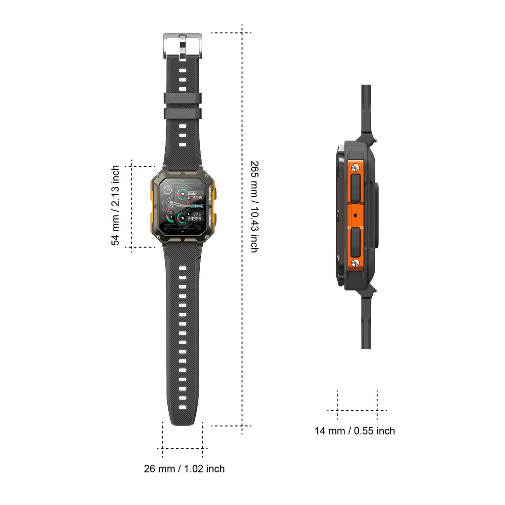 LEADOYS Ultra Smart Watch for Men Sports Tracking Sleep Monitoring Call & Message Alerts - Perfect Christmas & Halloween Gift