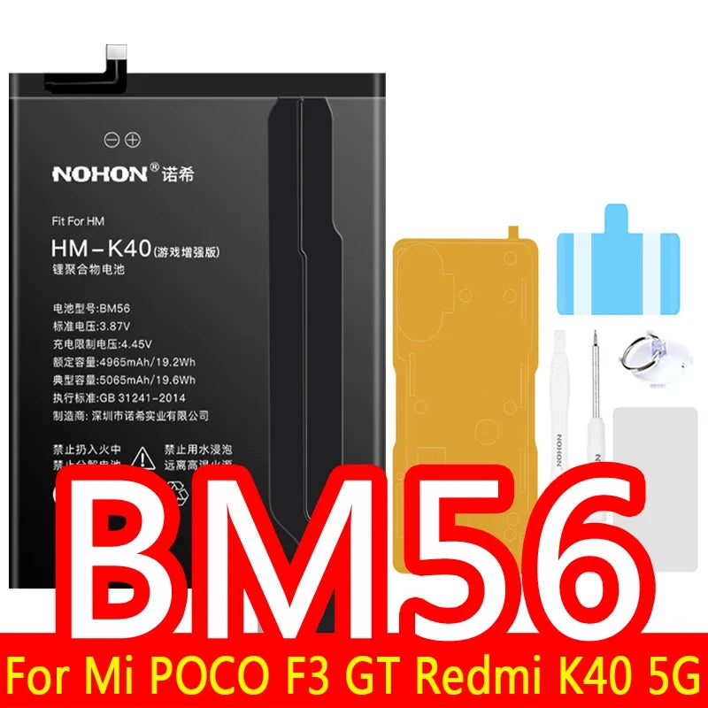 NOHON Battery For Xiaomi Redmi Note 10 Pro 9 9S 8 7 Mi 9 SE 8 Lite 9T Mix 4 Bateria BN57 BN53 BM4Y BM4J BM3L BM4E BM4F BN4A BN55