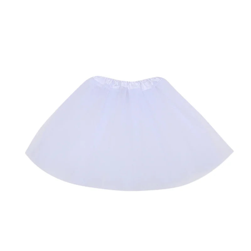 Girl Elastic Ballet Dancewear Tutus Mini Skirt For Birthday Party Dance 3 Layer Tulle Tutu Skirt for Kids Princess 2-8Y Girls