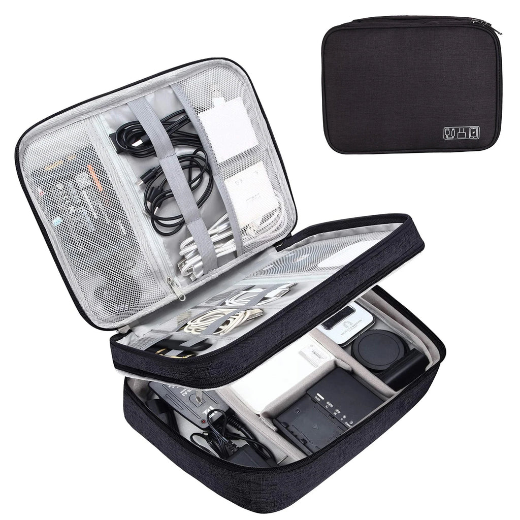 Portable Travel Cable Organizer Case Cable Storage Bag Waterproof Digital Electronic Accessories Organizer for USB Charger Plug