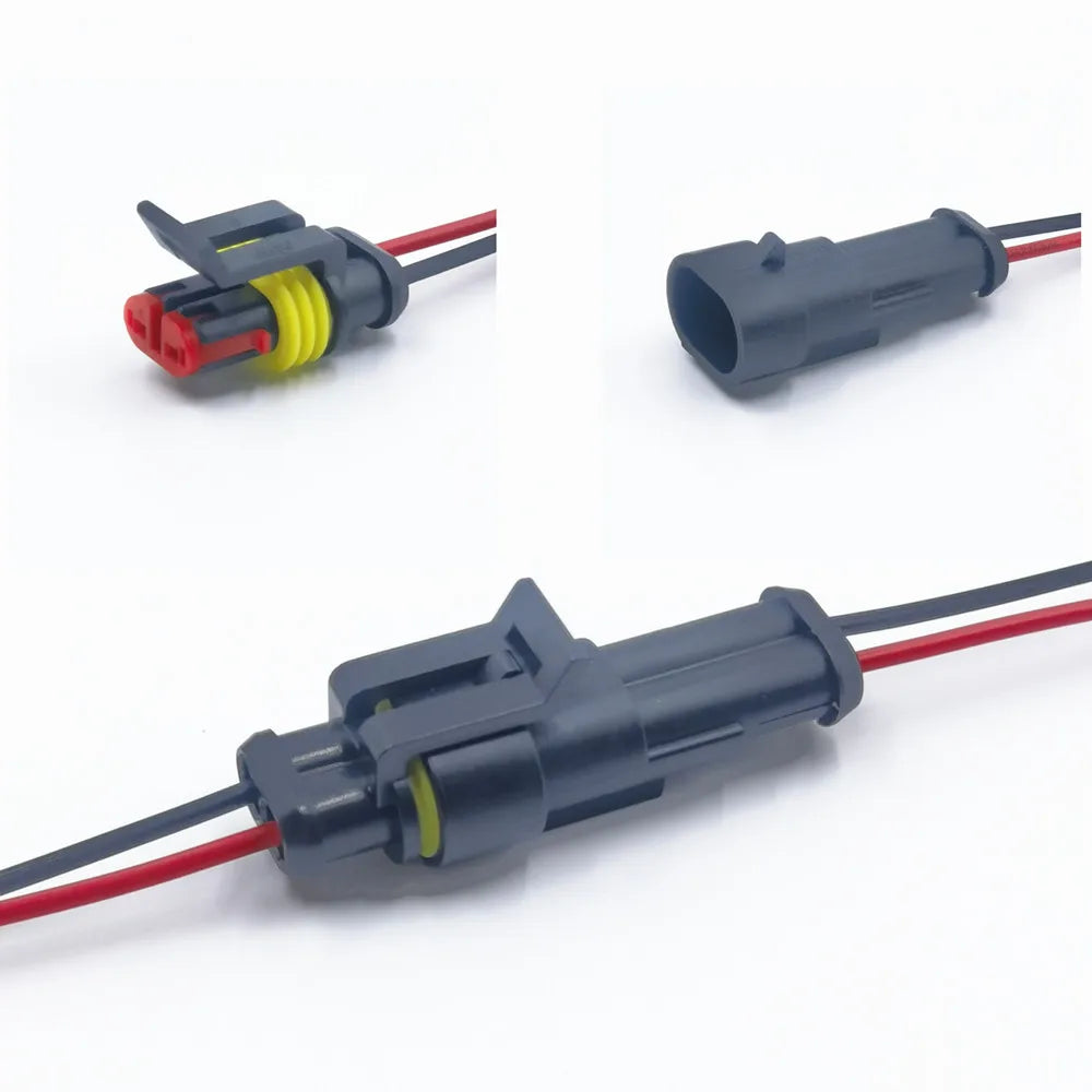 1/2/3/4 Pin Waterproof Connectors, Electrical Terminal Quick Connector, 10Pcs/ 5Sets, With Wire, Suitable For Cars, Ships, Etc.