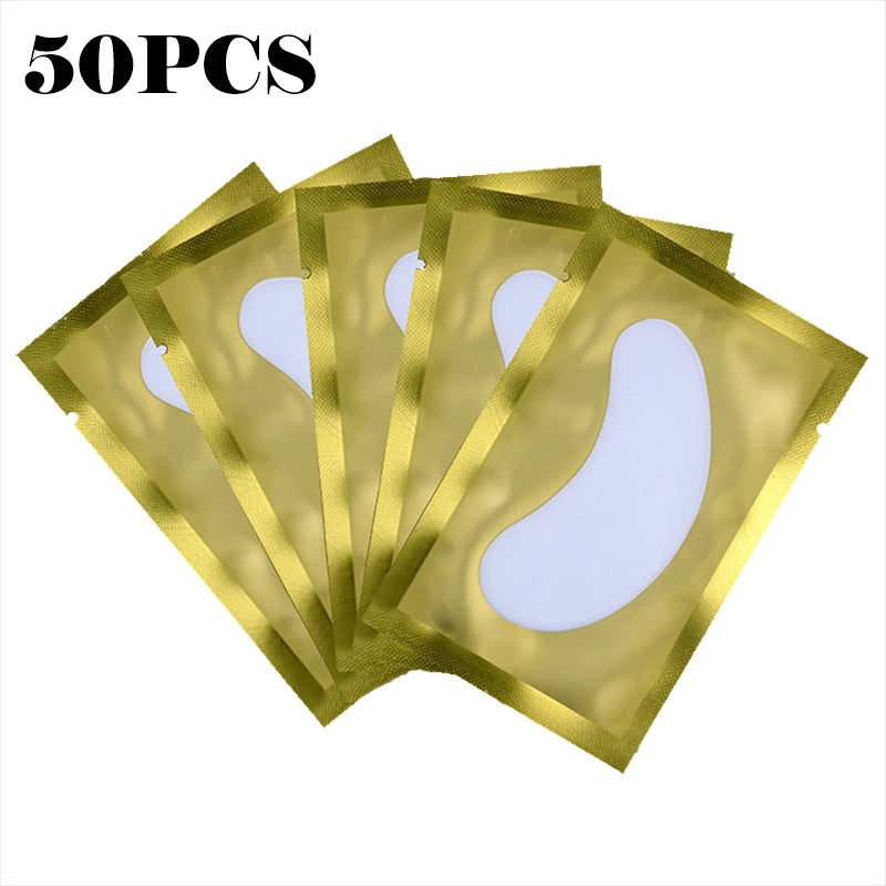 50 Pieces Of Hydrogel Eyelash Patch Grafting Eyelashes Isolating Pad Eyelash Patch Beauty  Moisturizing Eye Mask for Long-lastin