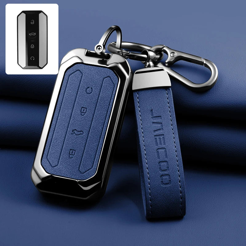 Zinc Alloy Car Key Protective Cover, Suitable for Chery Jaecoo J5 J7 5 7 2025 2026 Keychain and Keyring Car Interior Accessories