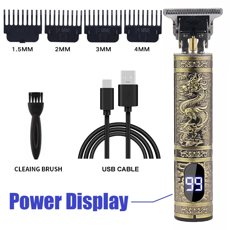 Professional Carving Hair Clipper For Men T9 Electric Hair Cutting Machine Barber Rechargeable Provide Comfortable Shave Clipper