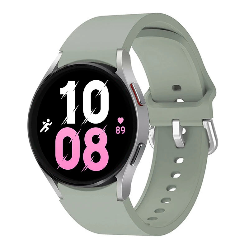 official Silicone Strap For Samsung Galaxy Watch 5 4 44mm 40mm/4Classic 46 42mm Wrist 20mm Bracelet Galaxy Watch 5 Pro 45mm Band