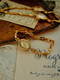 1 Piece of New French-Style Retro Gold Small Dial Women's Watch, Fashionable, Simple, Luxurious, Elegant, Compact, Waterproof, Bracelet-Style, Suitable for Daily Wear, Dinner Parties, and Other Occasions to Decorate the Wrist