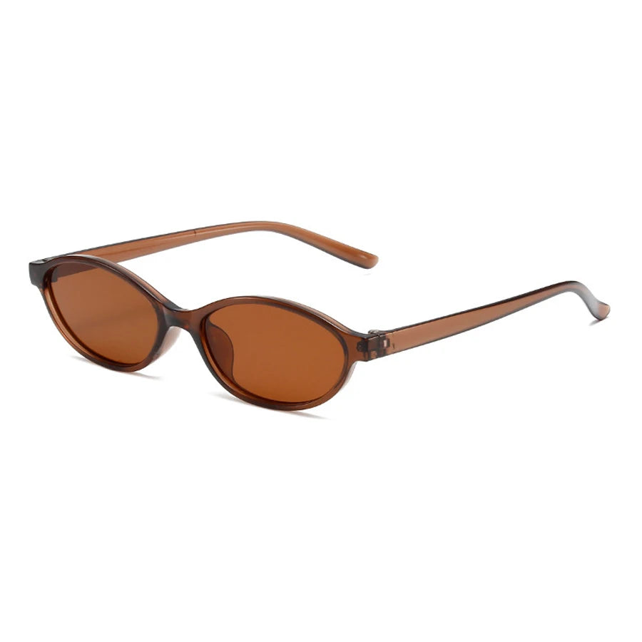 Retro Oval Frame Sunglasses Fashion Personalized Trendy Small Frame Sunglasses Punk Cat Eyes Sunshade Sun Protection Glasses