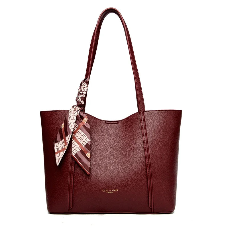 Genuine Brand Women Tote Bag High Quality Soft Leather Large Ladies Shoulder Crossbody Bag Luxury Female Shopping Handbag A Main