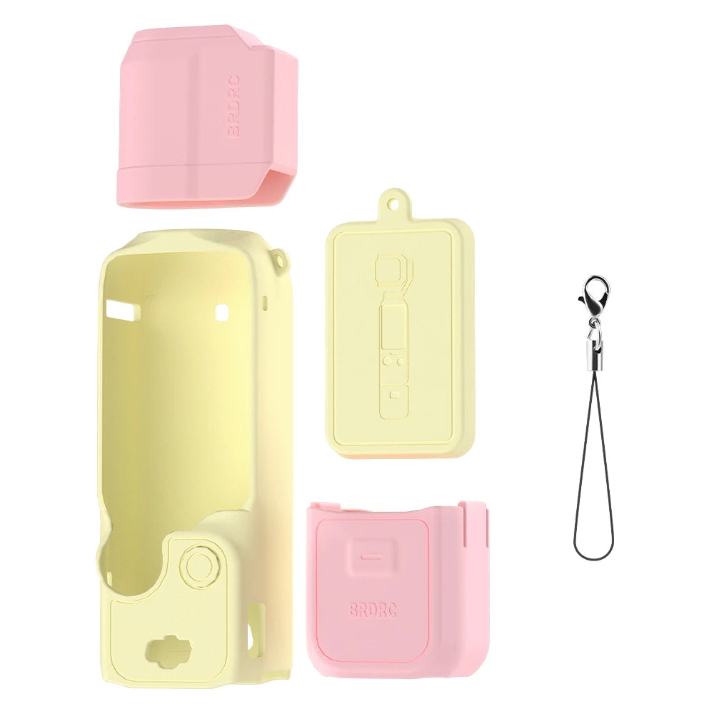 Case for DJI OSMO Pocket 4 Pro 4 3 Silicone Protective Cover Anti-Scratch Lens Cap Protector for Pocket4 Case Shell Accessories