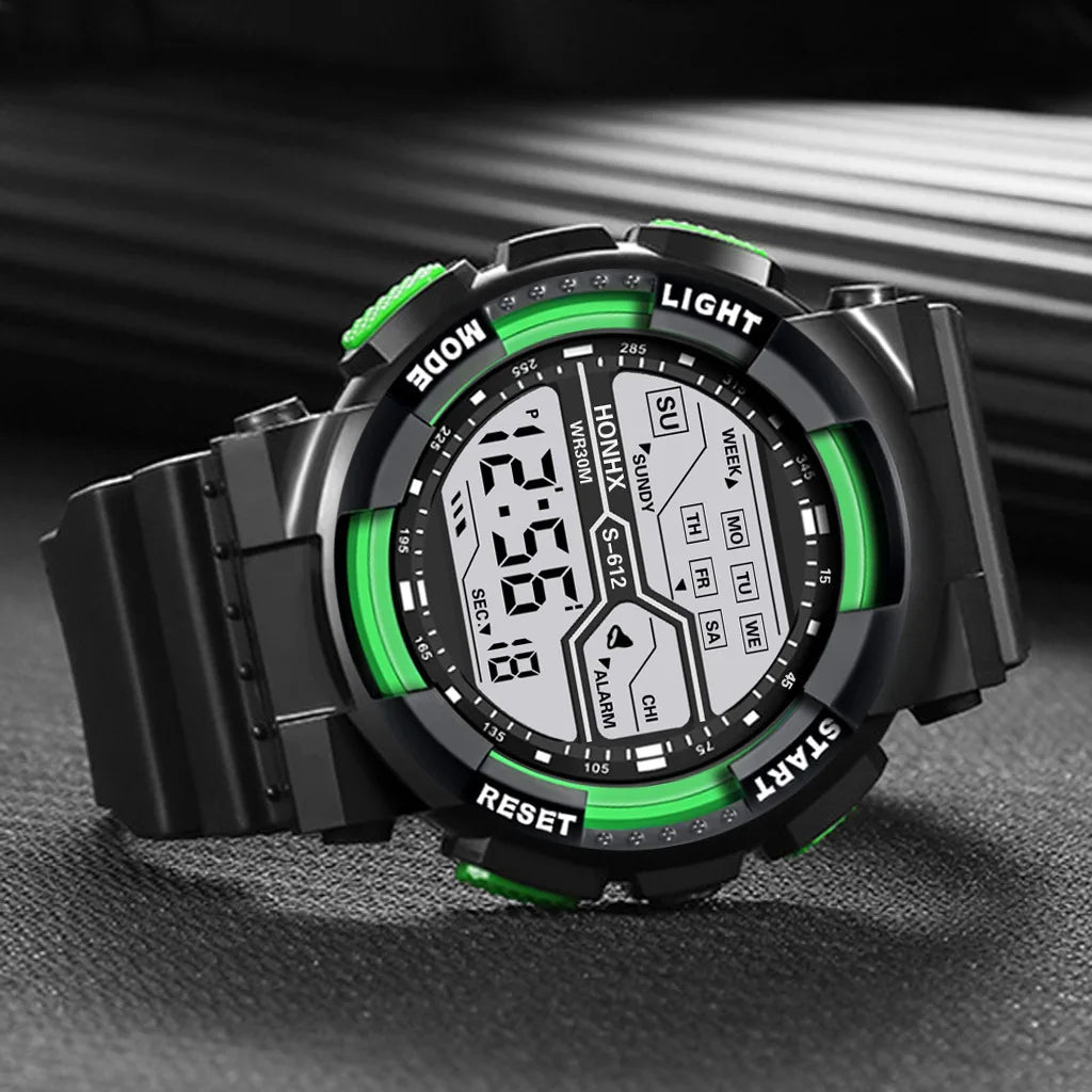 Outdoor Sport Men Watch Multifunction Large Screen LED Electronic Waterproof Luminous Military Digital Wristwatches Reloj Hombre