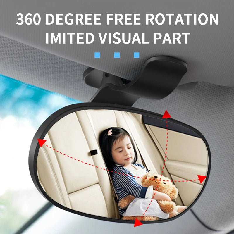Car Baby Mirrors Interior Dashboard Suction Windshield Sun Visor Plate Clips Mirror Safety Rearview Mirrors Baby Kids Monitor