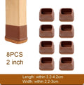 8PCS  Silicone Chair Leg Floor Caps Protectors Rectangle with Felt Foot End Caps Covers width 22-32mm for Chair Table No Noise