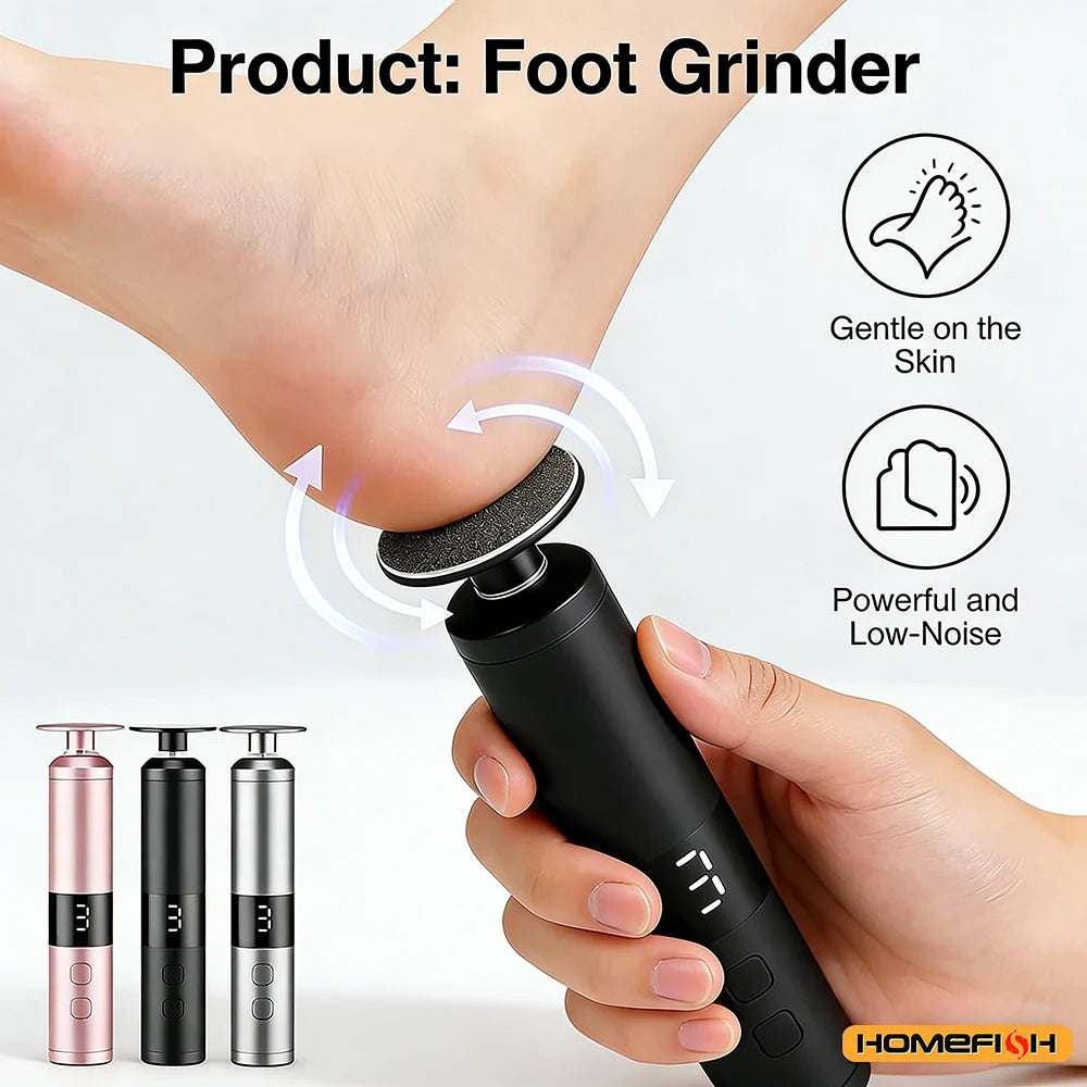 Electric Callus Remover with 3 Speeds & LCD Display, Fast Charging for Home Foot & Hand Care