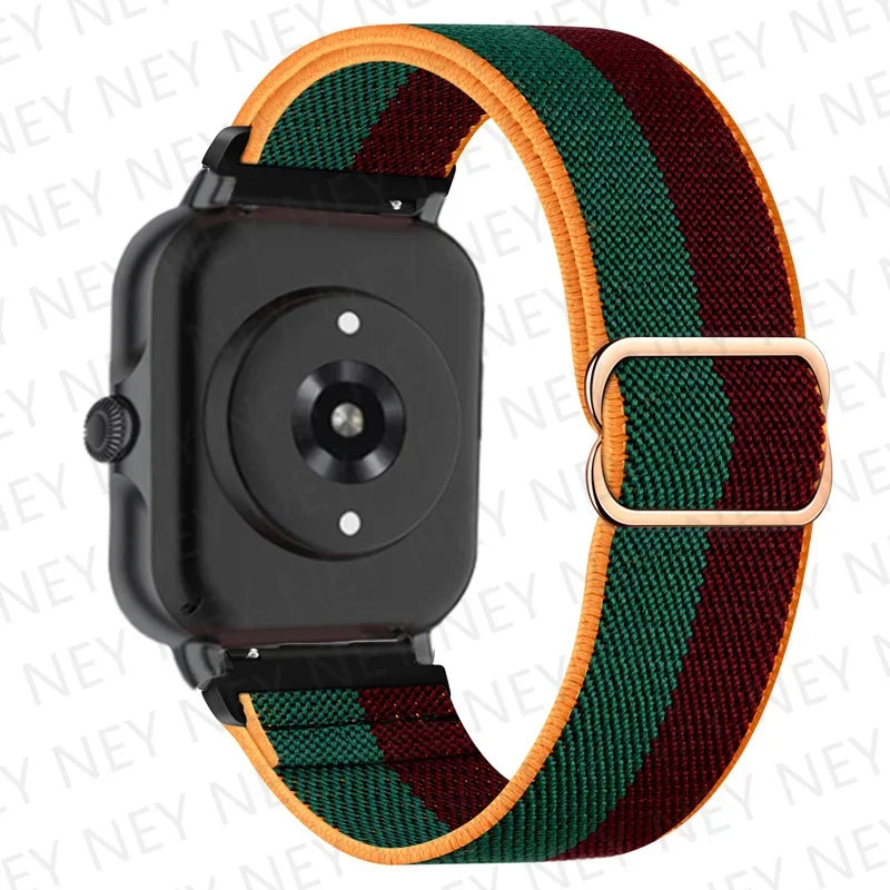 Shiny Elastic strap For Amazfit gts 4-3-2-2e-mini/bip-U-S-lite/Stratos 2 20mm/22mm band Bohemian Pride bracelet gtr-4-3-3pro-2e