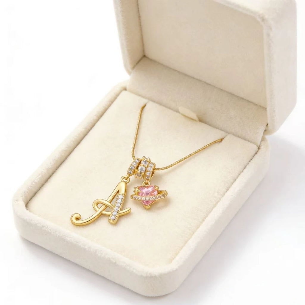 Fashion 26 English Letter Necklace for Women Sweet Girl Light Luxury High-End Stainless Steel Accessory Birthday Gift