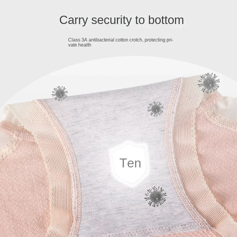 Maternity Panties High Waist Pregnant Panties Adjustable Belly Support Briefs for Pregnant Women Lace Solid Color Cozy Intimates