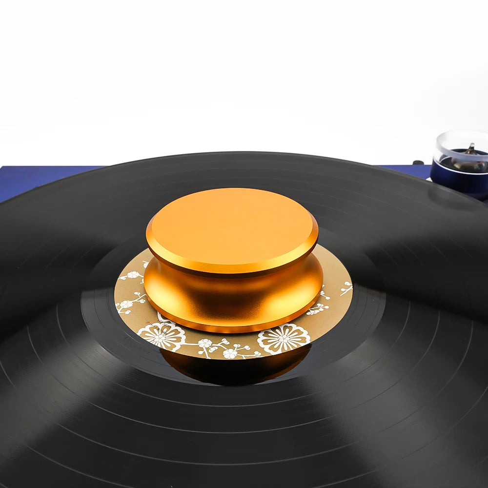 Hifi Record Player Weight Stabilizer for Vinyl LP Turntable Tall, Silver Gold Black