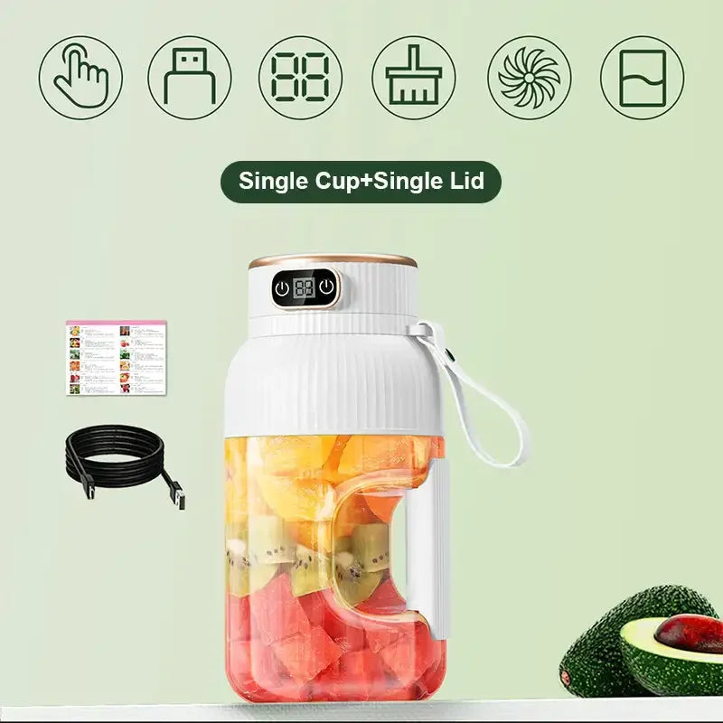 New Portable Juicer Cup Multifunctional Digital Display USB Fruit Mixers Juicers Electric Juicer Blender Fruit Juicer Cup Travel