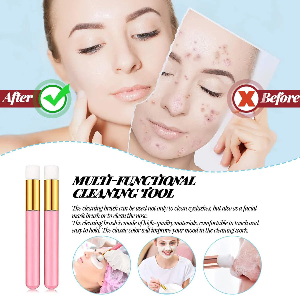 276-piece Complete Eyelash Extension Kit: Professional Human Model Head Training for Beginners, Eyelash Extension Practice