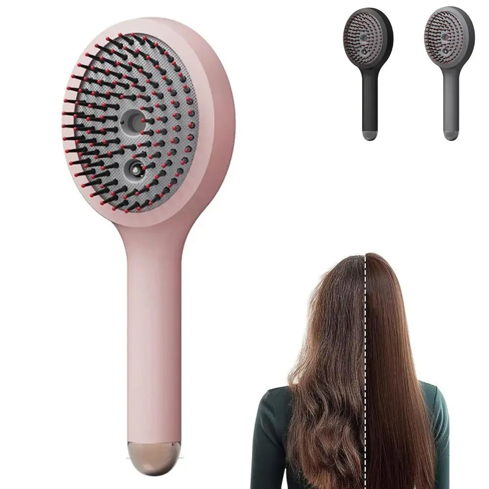 High Frequency Vibration 2-in-1 Styling Brush Hair Follicle Massage Smooth Electric Massage Spray Comb 650nm Red Light