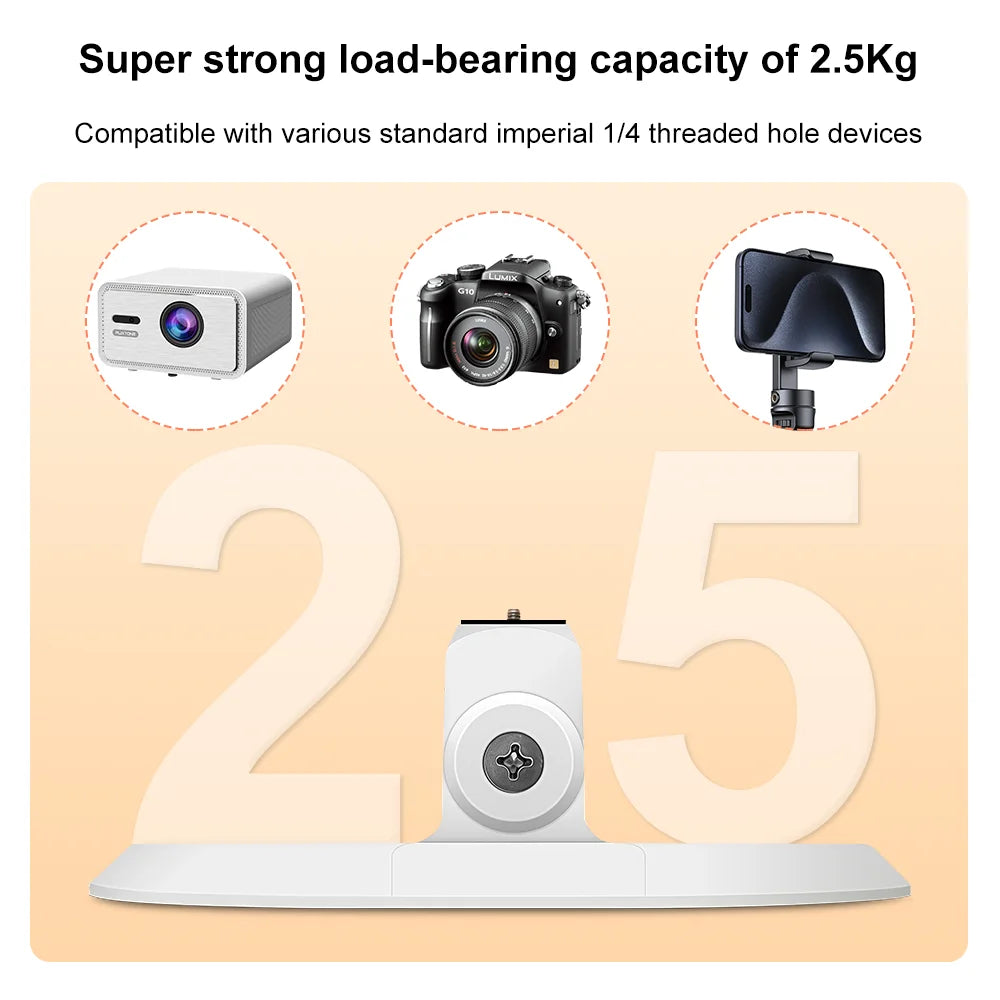 Mini Desktop Projector Stand with ± 30° Infinitely Adjustable Load-Bearing Capacity of 2.5Kg and Anti Slip Silicone Protection