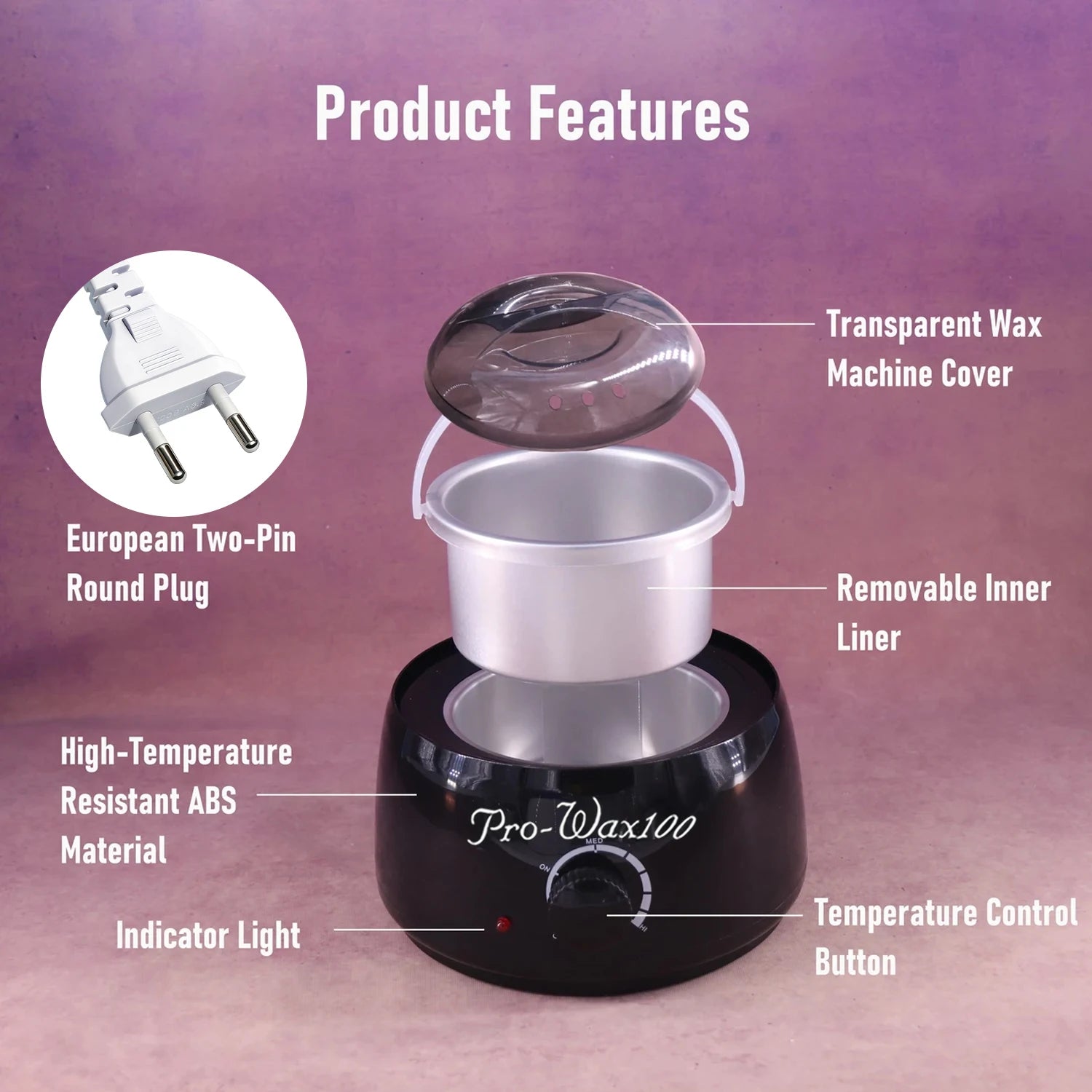 LULAA Electric Wax Heater Wax Melting Heater Portable Wax Heater Adjustable Temperature Suitable for Home and Nail Salon Use