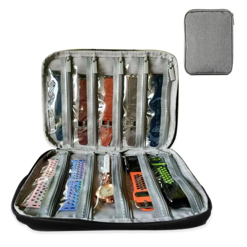 Waterproof Portable Box watch Holder Organizer Storage for Men Women smart watch boxes for Apple watch strap storage box watches