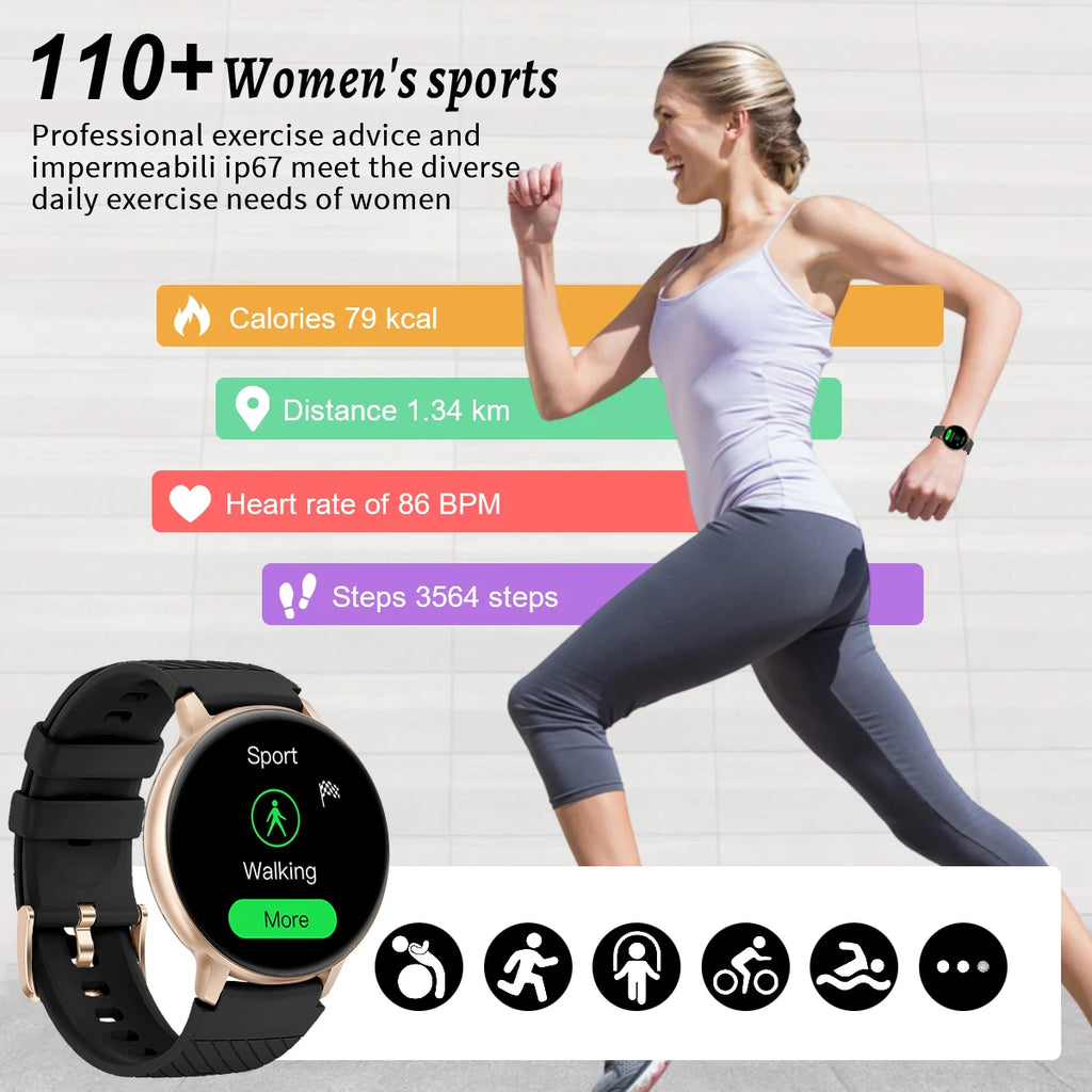 FOXBOX Smart watch Health Monitoring Sport Fitness Tracker Bluetooth Call Waterproof Men Women Luxury Smartwatch For IOS Android