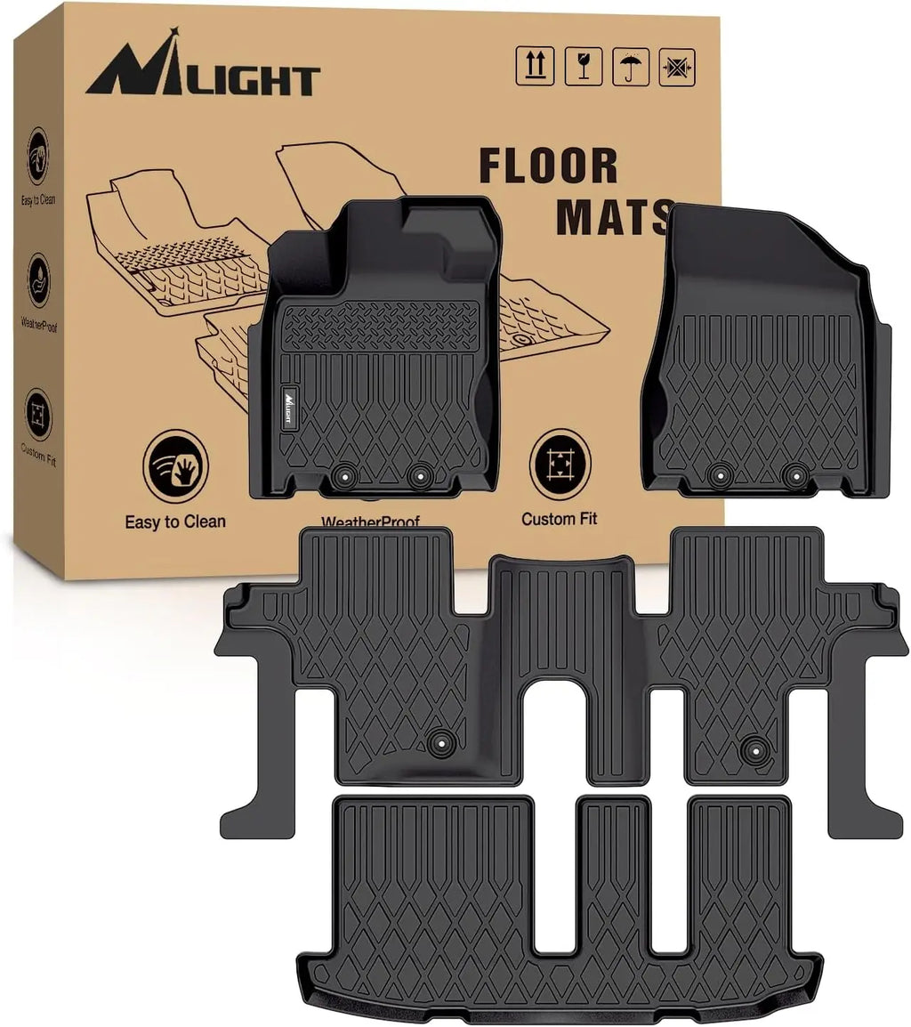 Nilight Custom Fit TPE Floor Mats All Weather Waterproof Heavy Duty Car Floor Liners for Nissan Altima 2007-2025 Rogue 2014-2025 Pathfinder 2013-2025 Murano 2019-2025 Sentra 2014-2025 Titan Titan XD Frontier Ariya Kicks Armad