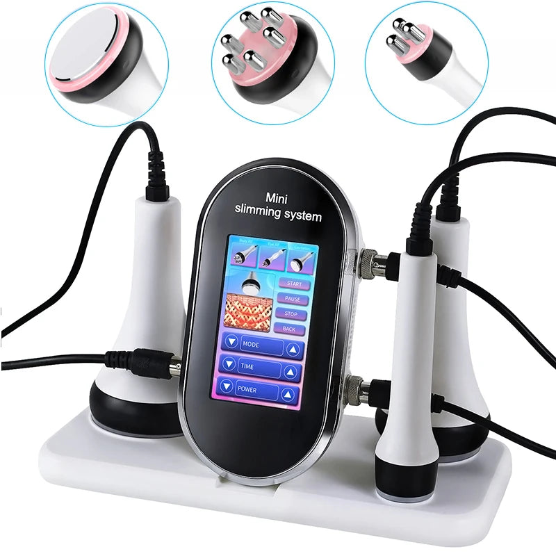 3-IN-1 Multipolar Radio Frequency 40K Cavitation Ultrasonic Slimming Skin Lifting Anti-Cellulite Fat Removal Body Massager Tools