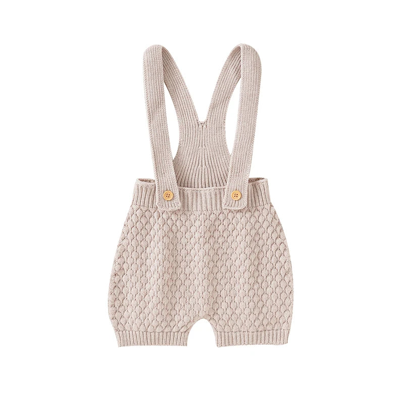 Baby Rompers Newborn Boy Girl Sleeveless Jumpsuits Sunsuits One Piece Infant Netural Solid Knitted Outfits Toddler Clothes 0-18m