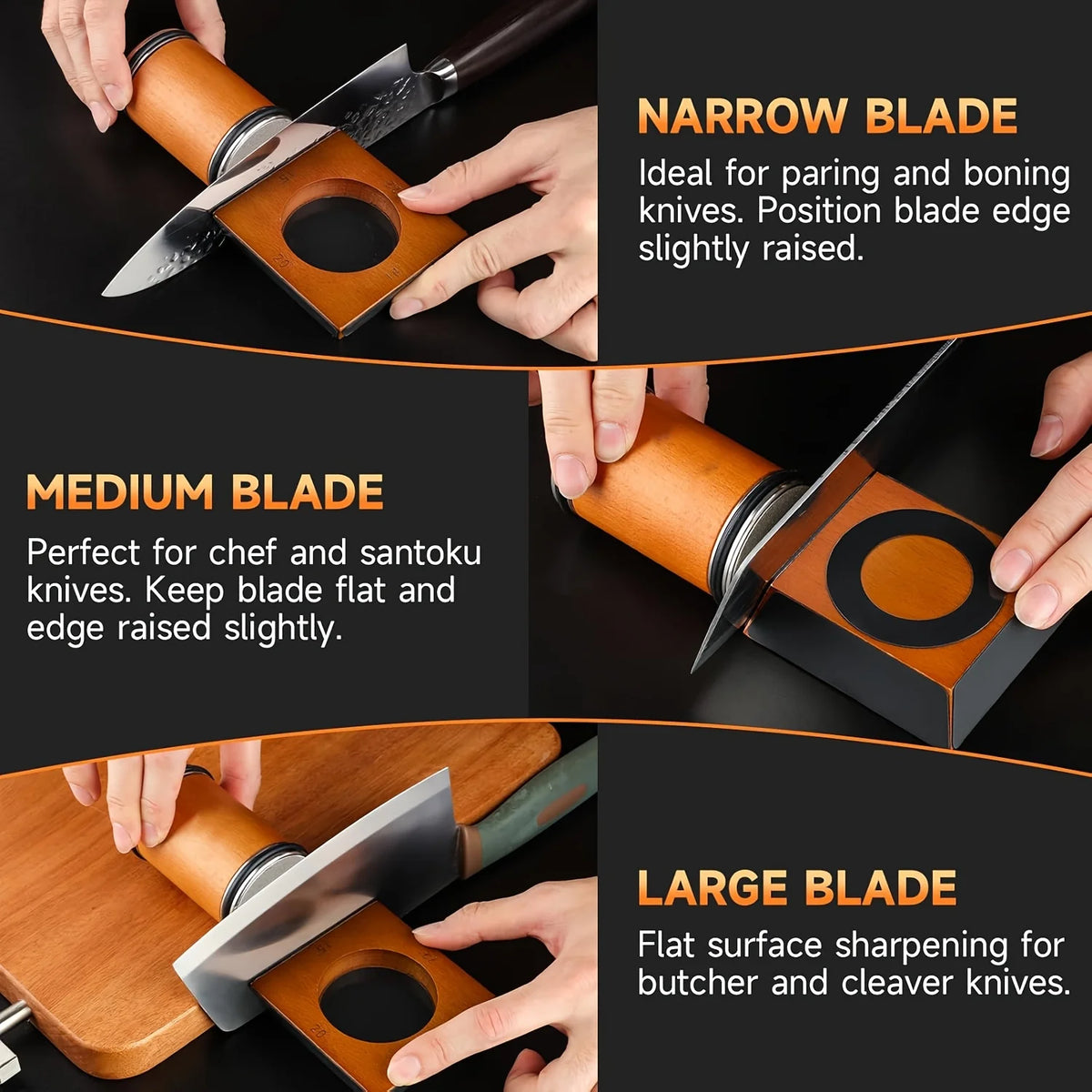 4 Angles Rolling Knife Sharpener Kit For Straight Edge Roller Knife Sharpening With Industry Diamonds Whetstone Chef Knife Set