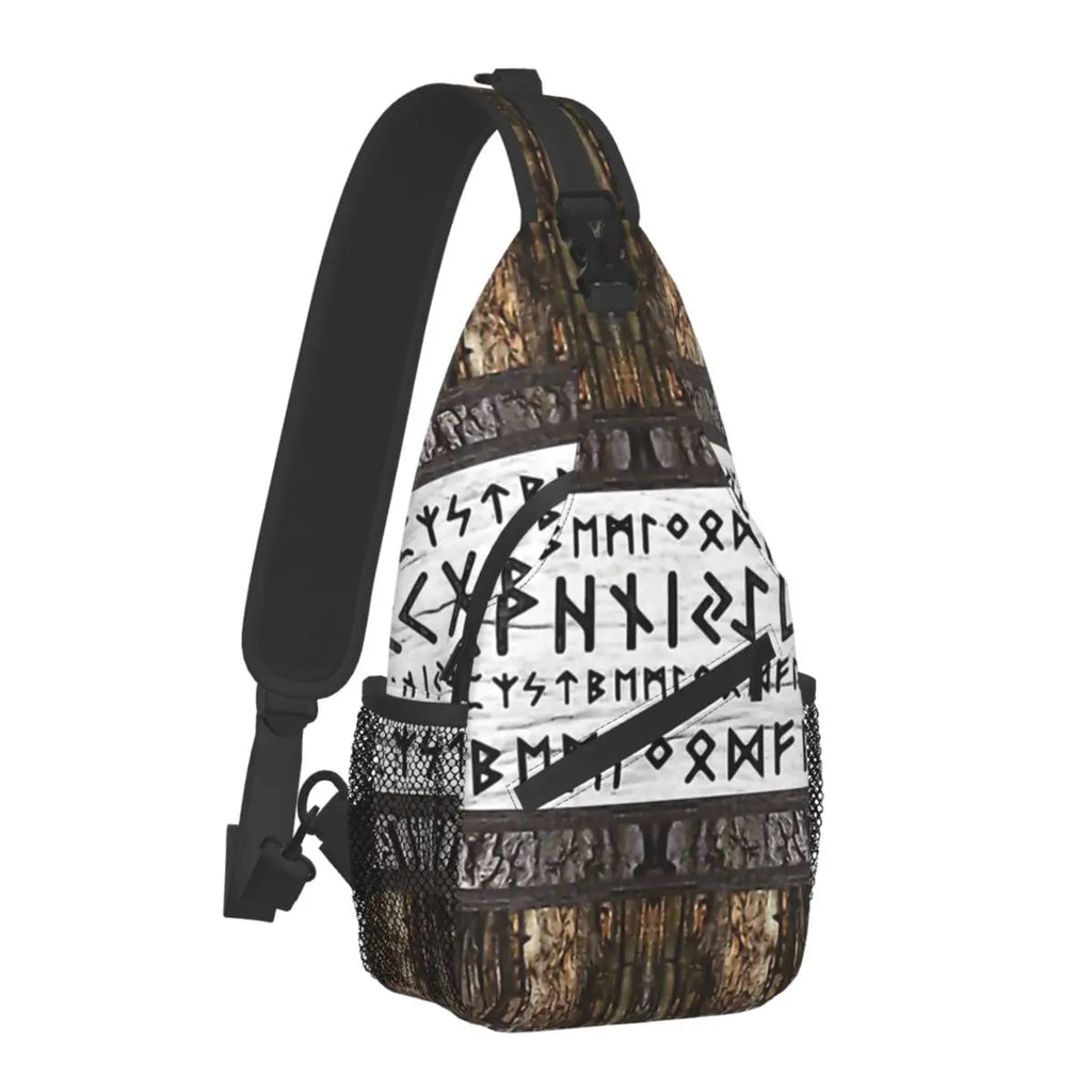 Norse Mythology Viking Crossbody Bag Sports Tree Of Life Triquetra Chest Bag Unisex Women Man Fashion Shoulder Backpacks Travel