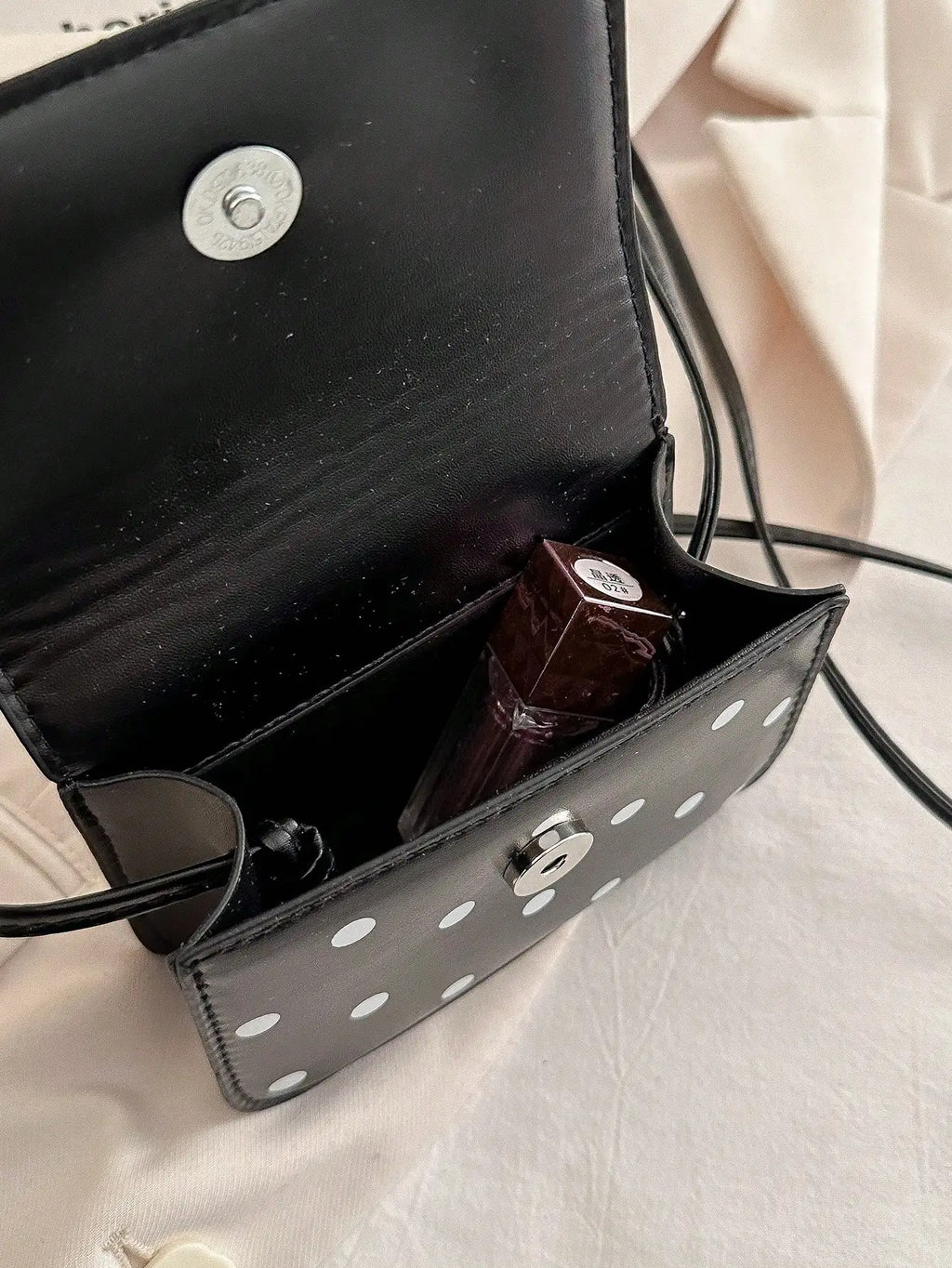 Stylish Mini Polka Dot PU Leather Crossbody Shoulder Bag For Women , Polka Dot，sg25030426621241231