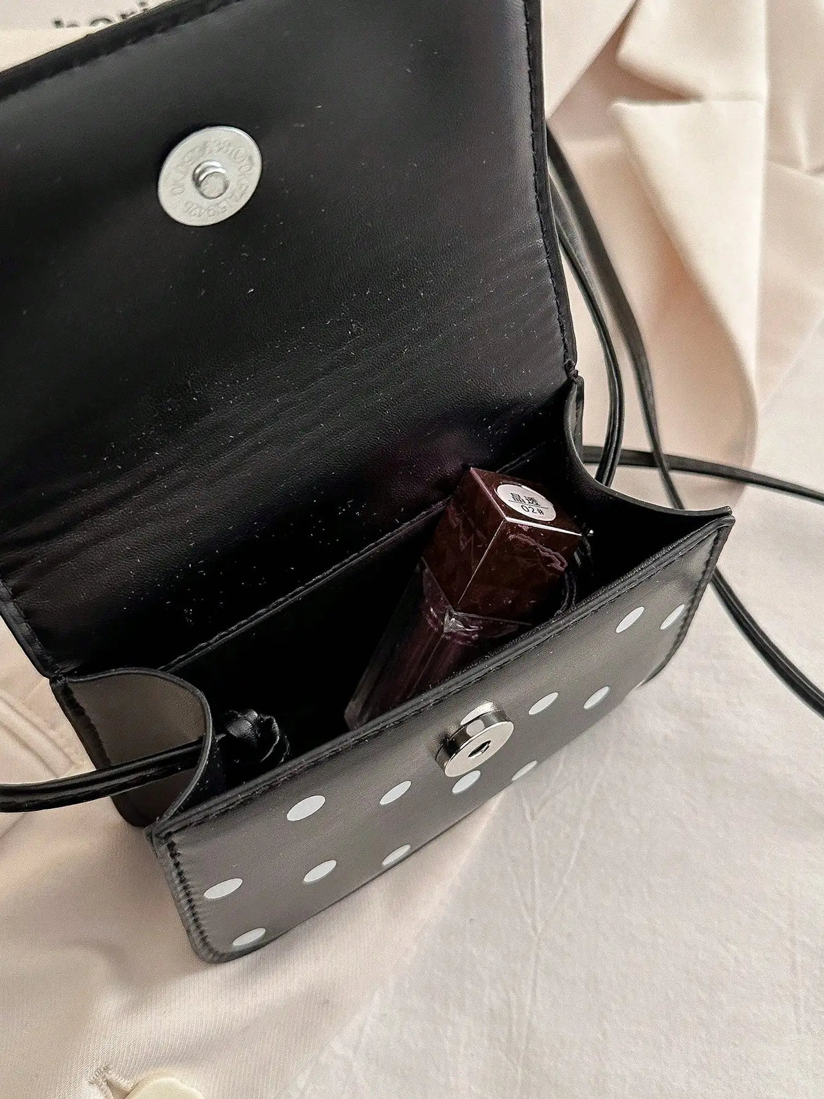 Stylish Mini Polka Dot PU Leather Crossbody Shoulder Bag For Women , Polka Dot，sg25030426621241231