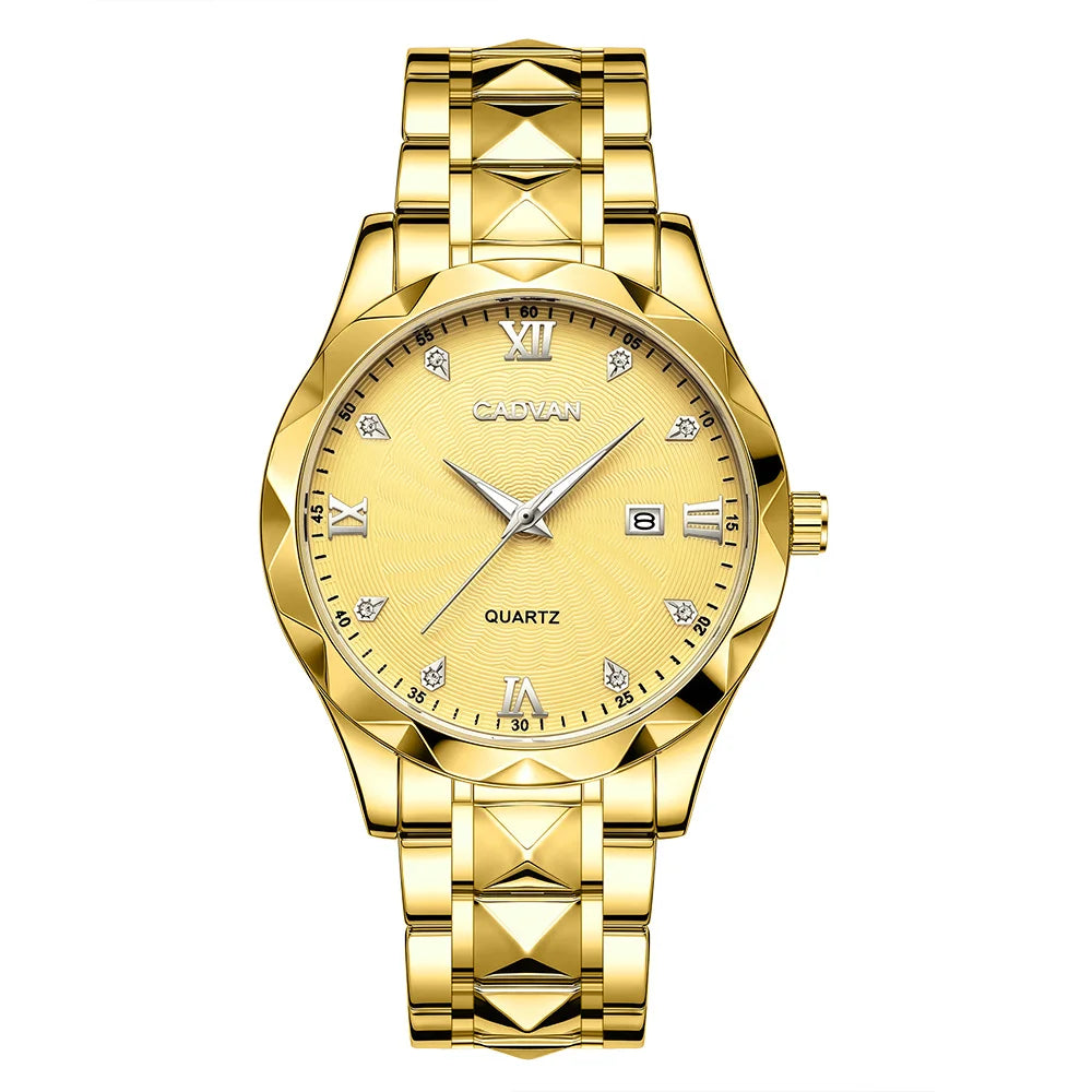 CADVAN Men's Calendar Watch, Perfect for Daily Casual and Formal Occasions - Shipped with A Tuner and Gift Box