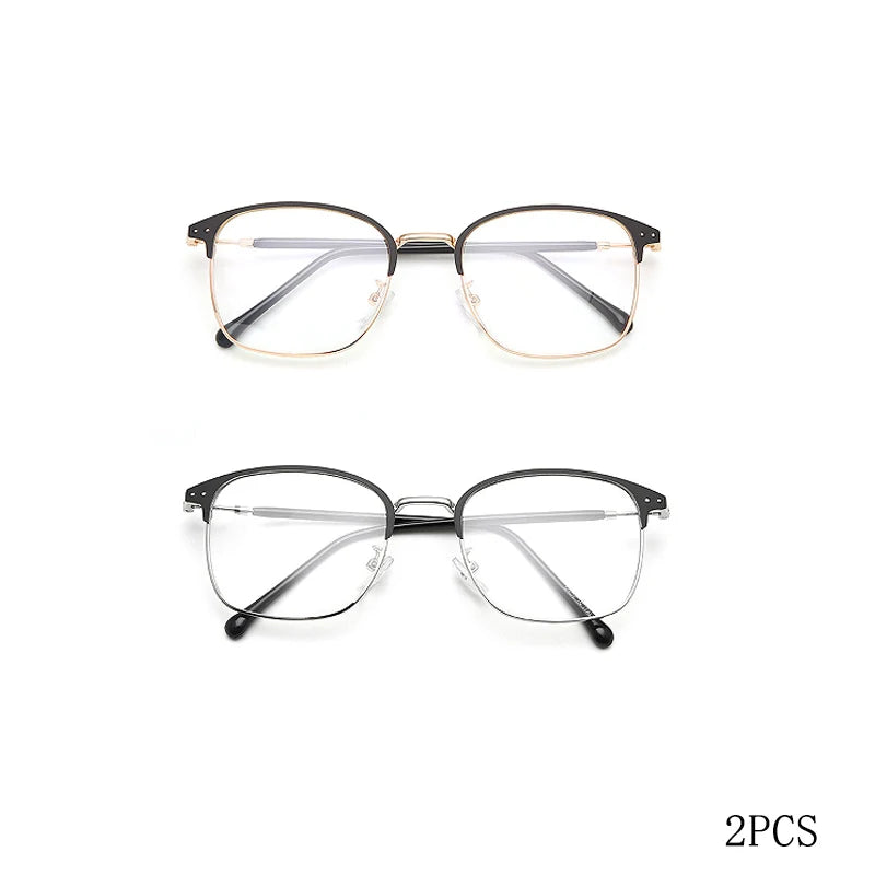 Photochromic Frameless Eyeglasses for Men Fashion Glasses Anti Radiation Eye Sunglasses for Men Korean Glasses Rectangle Compute