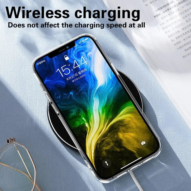Luxury Ultra Thin Transparent Case for iPhone 18 17 16 15 11 12 13 14 Pro Max X 7 8 Plus Soft TPU Silicone Back Cover Clear Case