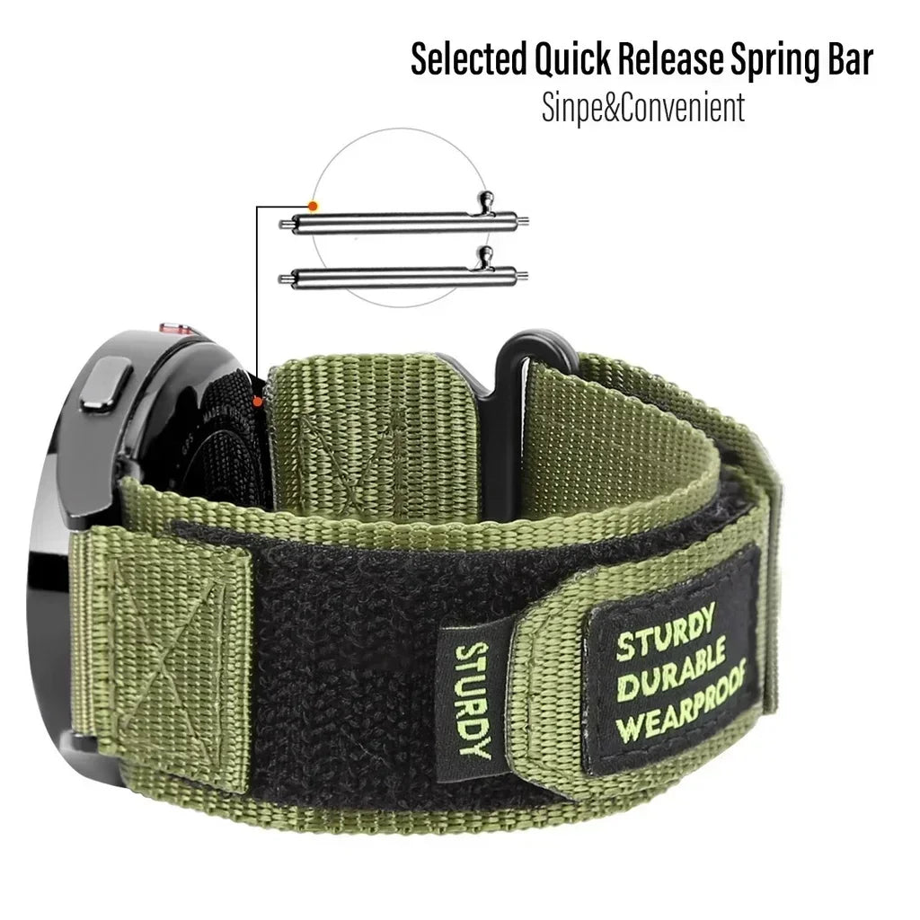20mm 22mm Nylon Strap for Samsung Galaxy Watch 5 Pro Watchband for Galaxy Watch 7 6 40 44mm Watch 4 42 46mm ReplacementWristband