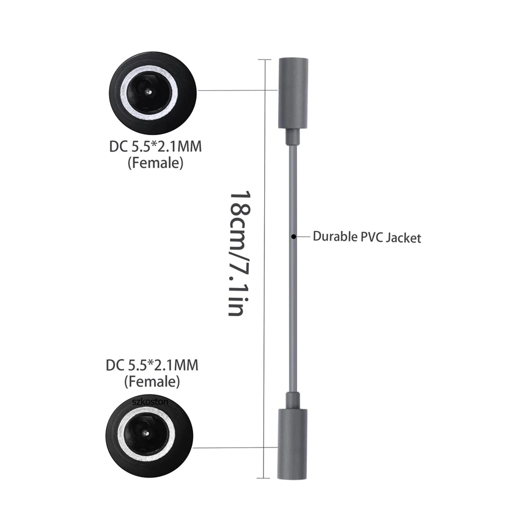 For Starlink Mini Extension Cable DC 5.5 * 2.1mm Female to Female Coupler Adapter Power Cable Connector Waterproof Accessories
