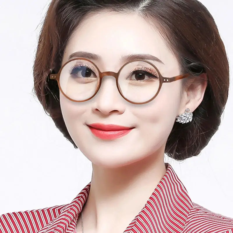 Round Reading Glasses Ultralight Small Frame Presbyopic Eyeglasses Blocking Blue Light Hyperopia Eyewear +1.0..+4.0 Gafas
