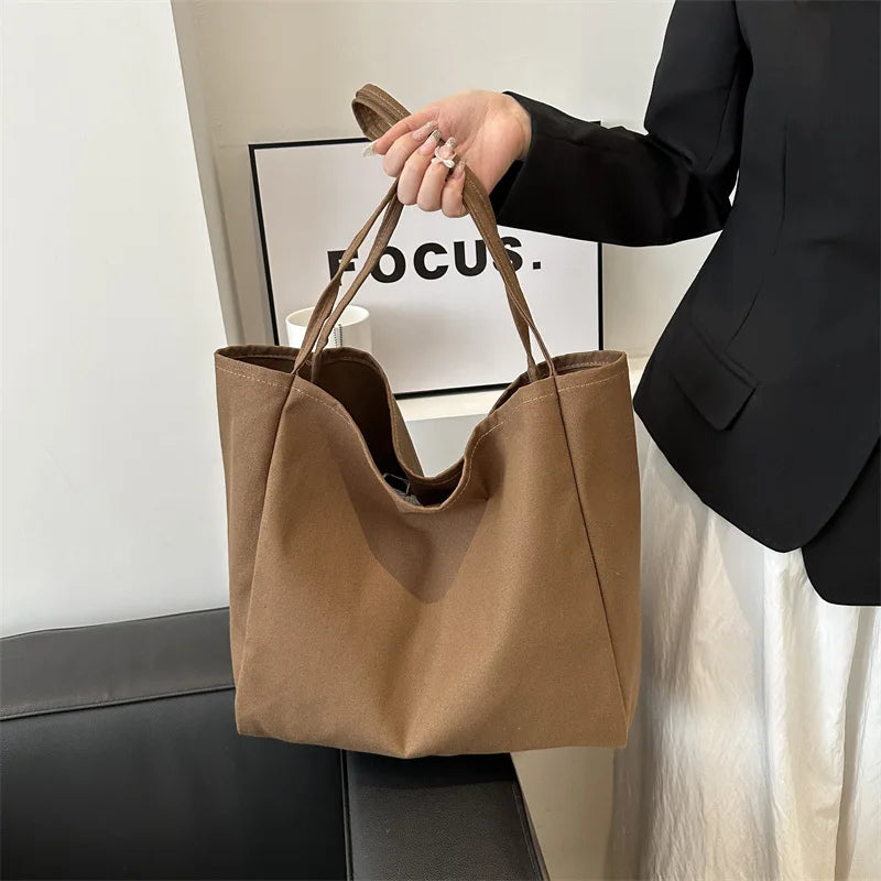 HOMEFISH Eco Reusable Grocery Handbag, High Quality Large Capacity Shopper Tote, Women Daily Travel Shoulder Bag Pouch